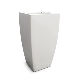 Mayne Kobi 32in Tall Planter - White - 17.5in L x 17.5in W x 32in H - with 12 Gallon Built-in Water Reservoir (8887-W)