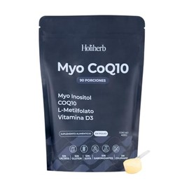 Holiherb - Myo Inositol (4g) + Metil Folato + COQ10 (100mg) | Suplemento en Polvo | Rinde 3 meses (90 Porciones)