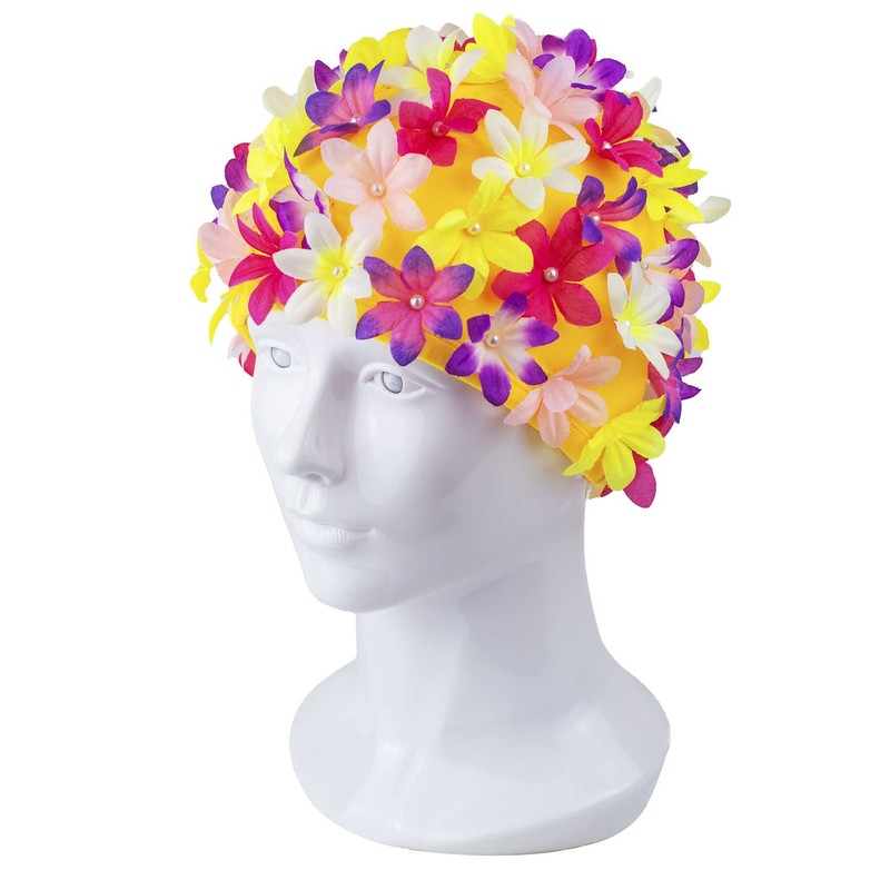 Medifier Petal Swimming Cap Multicolor Elastic Non-Slip Swimming Cap for