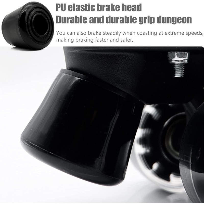 INHEMING 2 Pcs Rubber Roller Skate Toe Stoppers with Screws,Brake