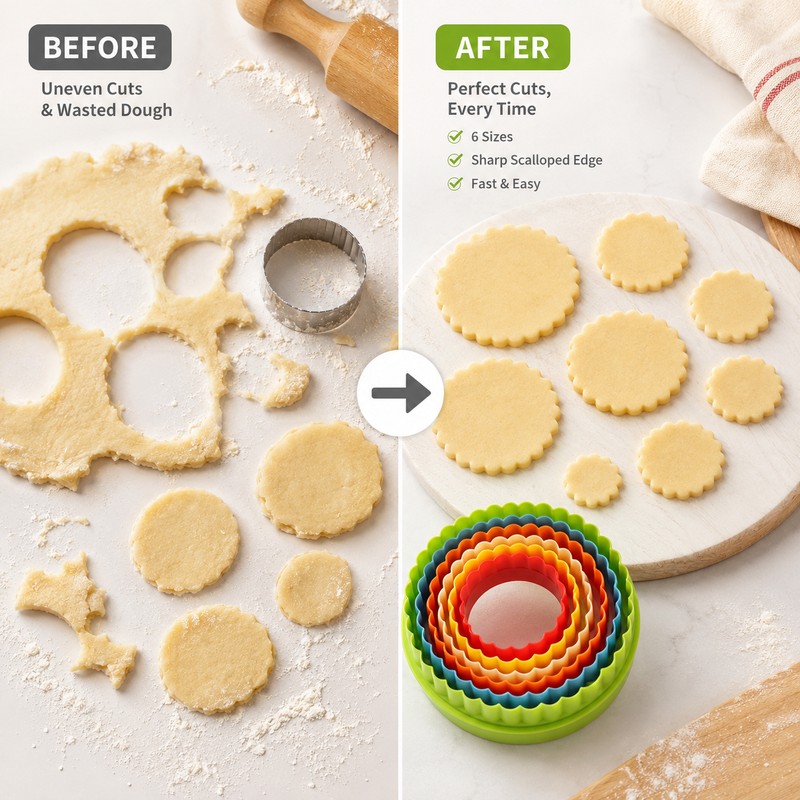 Embossed Wooden Rolling Pin for Holiday Baking – Snowflake &