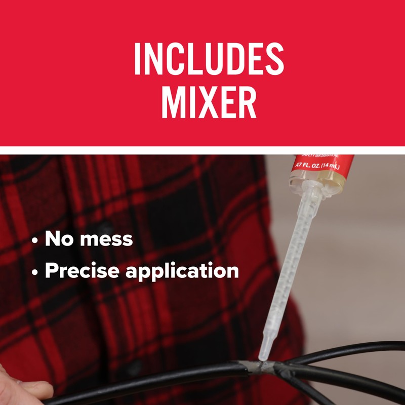 J-B Weld Clear 5 Minute Epoxy, 14ml, Static Mixer, 2