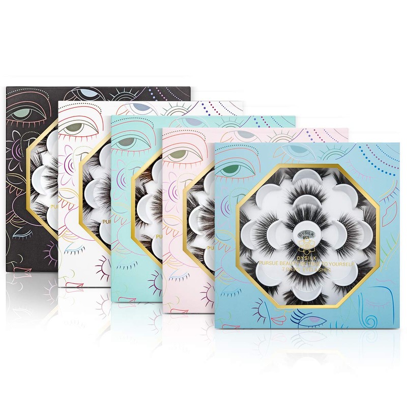 DYSILK Fluffy Lahses Fake Eyelashes - False Eyelashes Natural 7