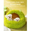 SSDHUA Autumn and Winter Cat Bed Semi-Enclosed Plush Warm Thickened