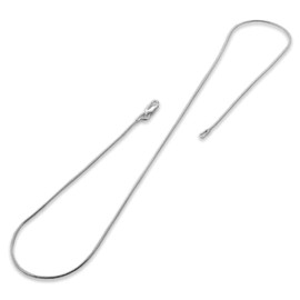 PORI JEWELERS 925 Sterling Silver Italian Magic Snake Chain Necklace - 16"-30" (30, Silver, 0.85MM)