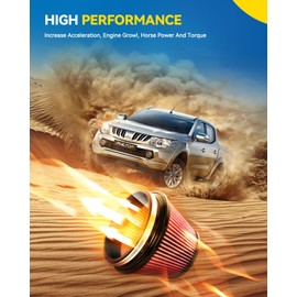 PHILTOP Cold Air Intake Blue Tube + Heat Shield Compatible With Dodge Charger 2011-2023 3.6L, Chrysler 300 2011-2023 3.6L, Dodge Challenger 2011 2018-2023 3.6L, Blue