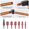 uxcell 7Pcs Swaging Tool Drill Bit Set 1/4" 3/8" 1/2"