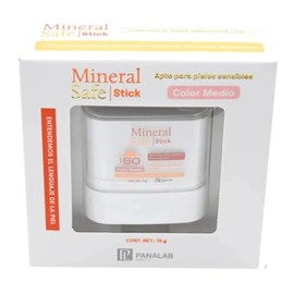 Panalab Mineral Safe Stick FPS 50+ con Color Medio 10 g | Protector Solar Mineral en Barra para Rostro | Protección UVA y UVB