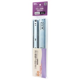 WAKI Sliding Rail, 1.4 inches (36 mm), Thin Width, 3 Tiers, Pack of 2 (Pair), WS3630