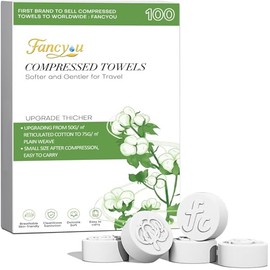Toalla Facial Desechable Comprimida Toallitas Desmaquillantes - Mini Paños Biodegradables Cara - Wipes Quitar Maquillaje Kit Viaje para Travel Essenti