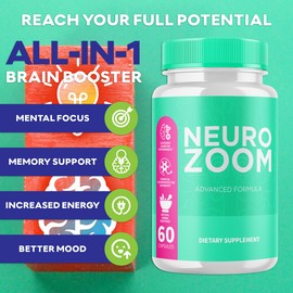 Neuro Zoom (2 Pack) Neuro Zoom Cognitive Pills, NeuroZoom for Memory Support (120 Capsules)
