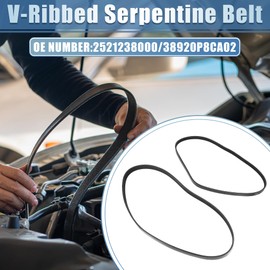 ACROPIX Car Engine Multi V-Ribbed Serpentine Drive Belt Fit for Infiniti G35 for Nissan 350Z 2003-2006 V6 3.5L No.2521238000/38920P8CA02 - Pack of 2