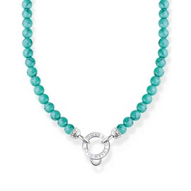 Thomas Sabo Necklace with Blue Pearls Gold-Plated Silver KE2187-405-17, Sterling Silver, No Gemstone