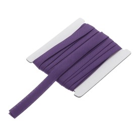 MECCANIXITY 1/2 Inch Double Fold Bias Tape Continuous Bulk Cotton Bias Tape for Sewing Seaming Quilting Hemming Binding Crafts (Dark Purple 6 Yards)
