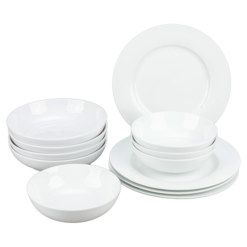 BIA Cordon Bleu 12 Piece Rimmed Dinnerware Set