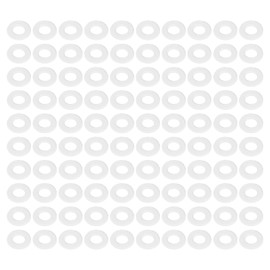 QUARKZMAN Pack of 100 M4 Plastic Round Flat Washer Seal Nylon Sealing Ring for Glass Door Handle Transparent