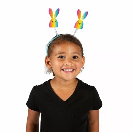 Rainbow Bunny Head Boppers, Easter, Apparel Accessories, 12 Pieces
