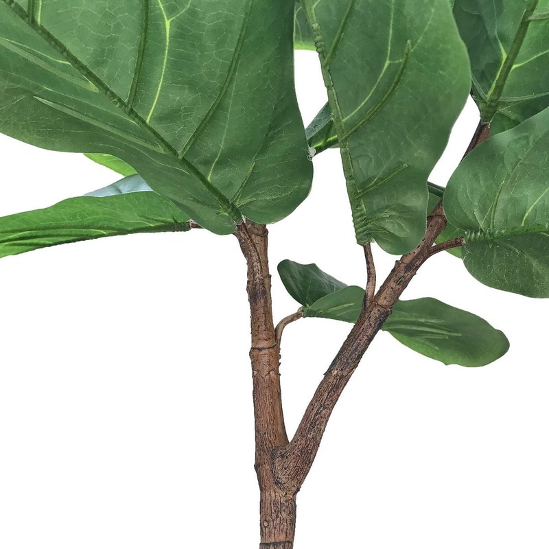 5'6" Real Touch Fiddle Leaf Fig Silk Tree w/Pot -34