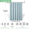 Dynamene Extra Long Shower Curtain - 96 Inch Long Waffle