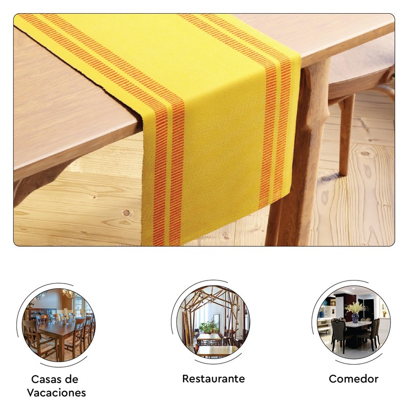 Encasa XO Dining Table Runner | Yarn Dyed Fine Ribbed