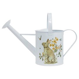Boston International Galvanized Metal 16.25" Long Watering Can, Garden Rabbit