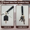 KARENSKEYS Handmade Leather Car Key Cover, Broken Loop Replacement, Sleeve
