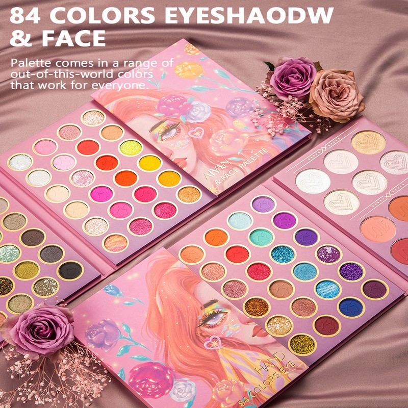 Eye Makeup Palette Set 84 Color Eyeshadow Pearl Matte Eye