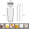 BLUEPOLAR 20 oz Glass Cups with Lids and Straws -