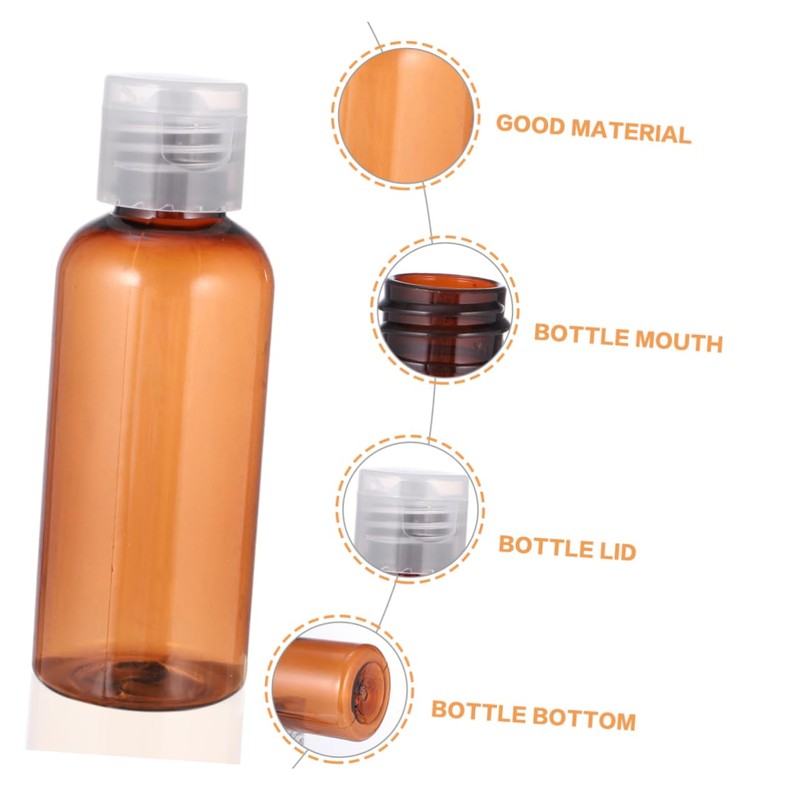 WOONEKY 60ml Travel Bottles for Toiletries Empty Plastic Subpackaging Bottles