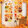 Tellingyou 63 Pcs Fall Window Gel Cling Thanksgiving Window Thick