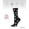 MeMoi Sweet Candy Rayon Blend Crew Socks Black One Size