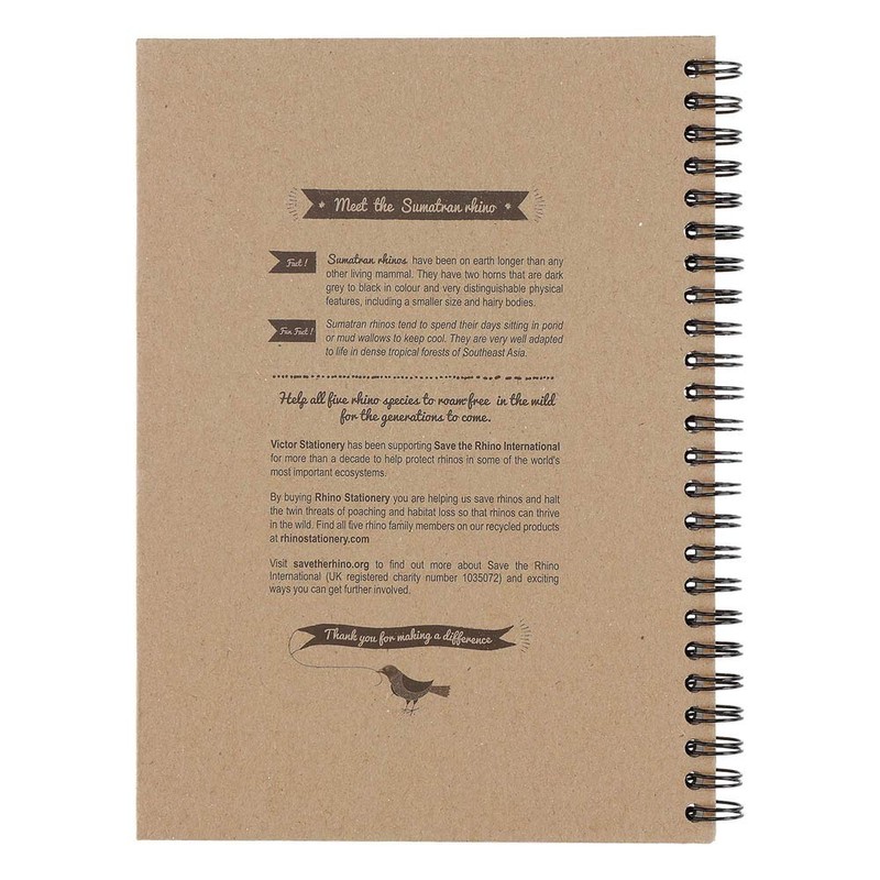 Rhino 5.8 x 8.3 Inches A5 Recycled Twin Wire Notebook,