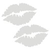 2X Lips Reflective Sticker Decal for Car Bumper Helmet 3"