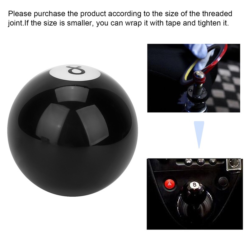 Universal Black 8 Billiard Ball Round Car Gear Shift Knob