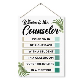 Where is the Counselor Sign, Therapy Room Door Sign, Decorative Wood Plaque for Hanging, Rustic Door Hanger, Farmhouse Wood Decor, Counseling Room Decor, Therapist Office Wall Art, Counselor Gift