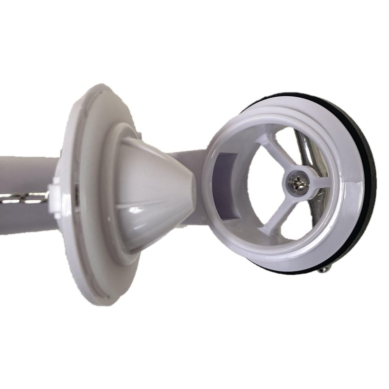 Flush valve assembly for One piece toilet, two inch flush