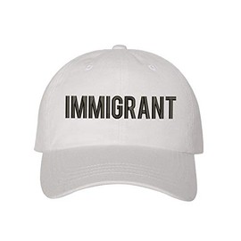 Prfcto Lifestyle Immigrant Baseball Cap - Baseball Hat Dad Hat Unisex (White)