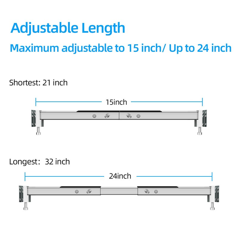 Qualward Undermount Sink Supports Brackets,Adjustable Undermount Sink Support, Stainless Steel