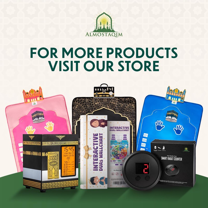 ALMOSTAQIM Educational Prayer Mat for Teens and Adults - Interactive