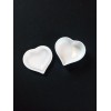 White Porcelain Heart Shaped Trinket Ring Jewelry Box With Lid
