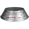 9" x 3" Galvanized Metal Christmas Tree Collar, Set of
