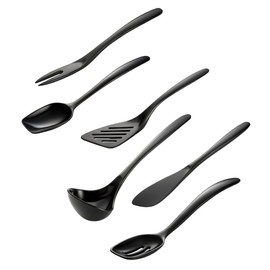 Hutzler 6 Piece Melamine Mini 7.5 Inch Cooking Utensil Set, Turquoise