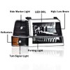 DOTCOM LED DRL Headlights Assembly,Compatible with 1992-1996 Ford F150 Bronco/Fit