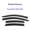 KPY Window Visor Compatible with Honda CR-V 2012-2016 (CRV), 4PC