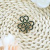 Yeeyeow 4-Leaf Clover Lapel Pin,St. Patrick's Day Accessories,Rhinestone Crystal Shamrock
