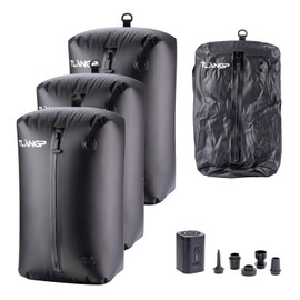 TLANGP Travel Vacuum Bags, with Pump, Suitable for Carry-On Luggage and Backpacks, Compression Bags for Home Storage, Clothing Vacuum Sealing Storage Cubes (3pcs + Pump)