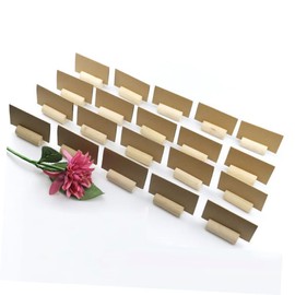 Tofficu Rustic Place Card Holders 10pcs Wooden Card Stand Holders Perfect for Wedding Decorations Banquet