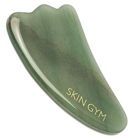 Skin Gym Jade Gua Sha Sculpty Tool, Green Jade Crystal Contouring and Sculpting Beauty Tool
