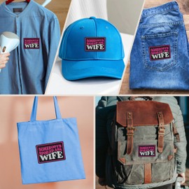 CALATALLY Somebody's Spoiled A*s Wife 3 Inches Sarcastic Adult Humor Iron On/Sew On Embroidery Fabric Applique Patches for Trucker Hats Clothes Backpack DIY Accessories Friends Mom Gifts