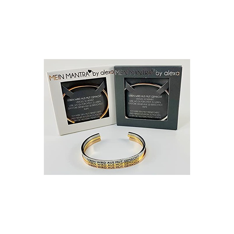 Elegant Bangle Silver or Rose Gold with Mantra and Saying